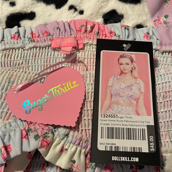 *SOLD OUT* Down Home Roots Patchwork Crop Top - Picture 6 of 9